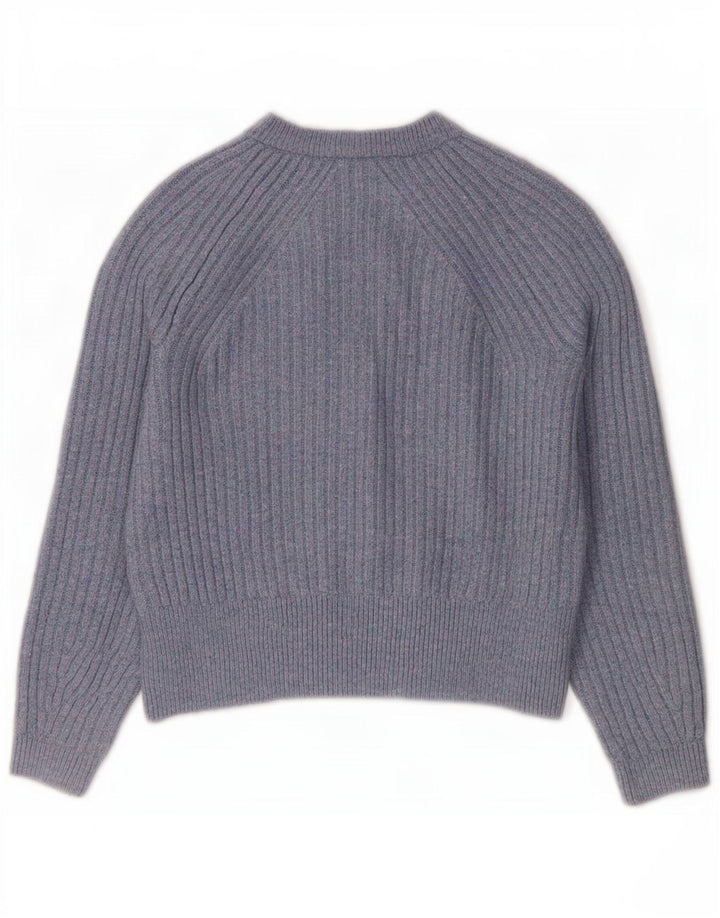 Marks & Spencer Γυναικεία Crop Oversized Ζακέτα πουλόβερ UK 10 Small Blue