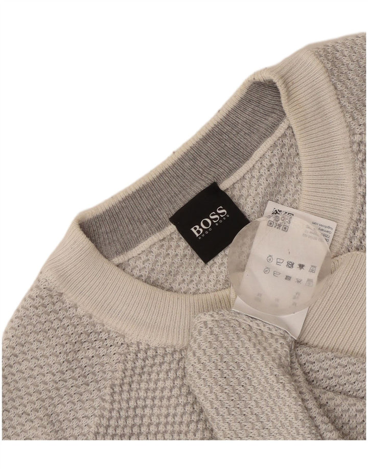 Ανδρικό πουλόβερ Hugo Boss Crew Neck Jumper Μεσαίο γκρι πολυεστέρα