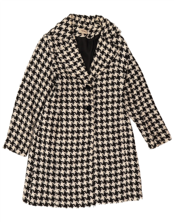 Koton Γυναικείο Πανωφόρι UK 10 Small Black Houndstooth Wool
