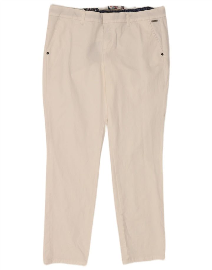 Guess Γυναικείο παντελόνι Chino Berta Slim Fit W34 L29 Λευκό