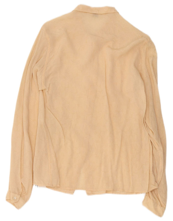 Vintage Γυναικείο Πουκάμισο Μπλούζα IT 42 Medium Beige Silk