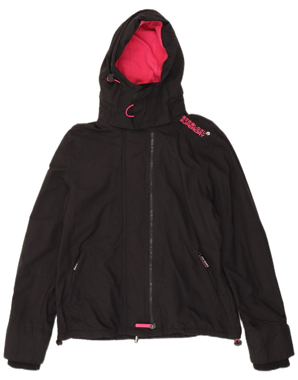 Superdry Γυναικείο Μπουφάν αντιανεμικό γραφικό UK 14 μεγάλο μαύρο