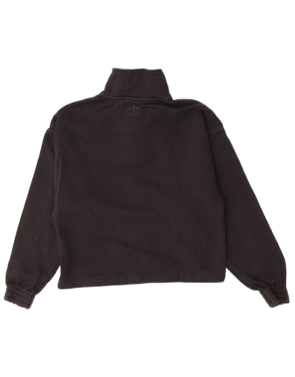 Γυναικεία φούτερ Adidas Crop Jumper UK 10 Small Black Colourblock