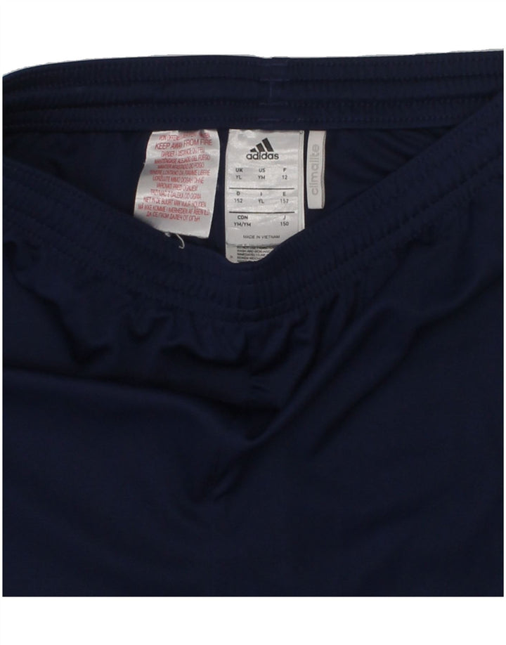 ADIDAS Boys Climalite Sport Shorts 11-12 Years Large  Navy Blue Polyester | Vintage Adidas | Thrift | Second-Hand Adidas | Used Clothing | Messina Hembry 