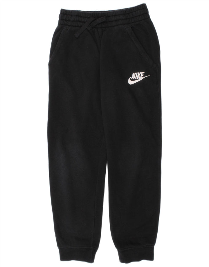 NIKE Girls Graphic αθλητική φόρμα παντελόνι Joggers 8-9 ετών Μικρό μαύρο βαμβακερό