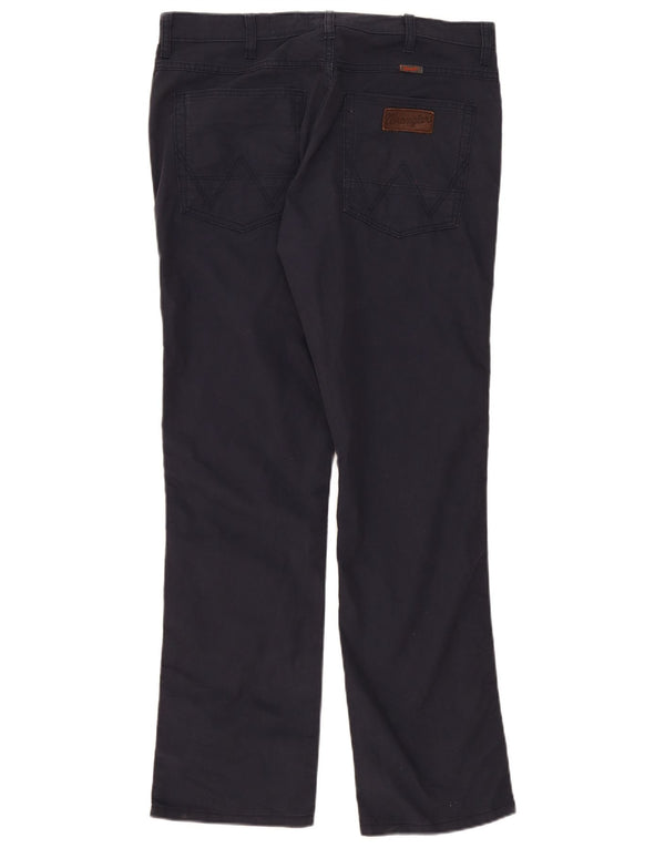 Wrangler Mens Arizona Stretch Straight Casual Trousers W36 L32 Navy Blue