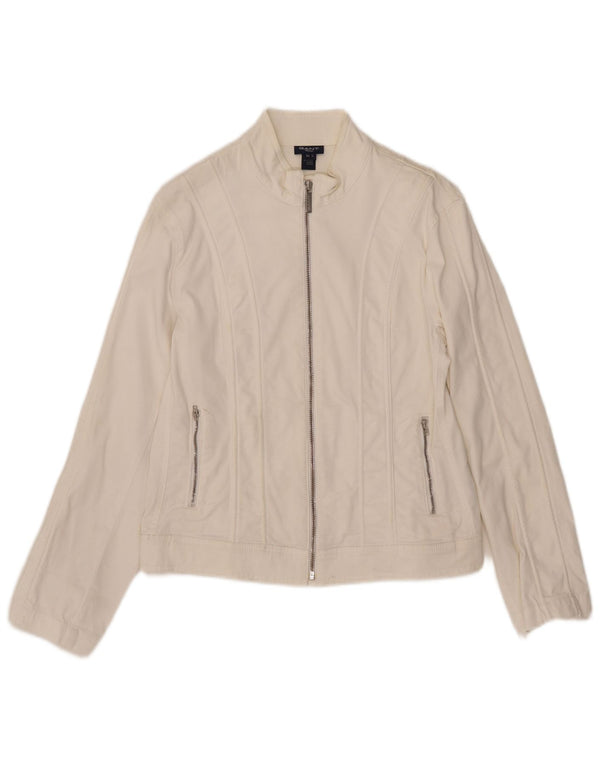 Gant Γυναικείο Bomber Jacket UK 12 μεσαίο λευκό βαμβακερό