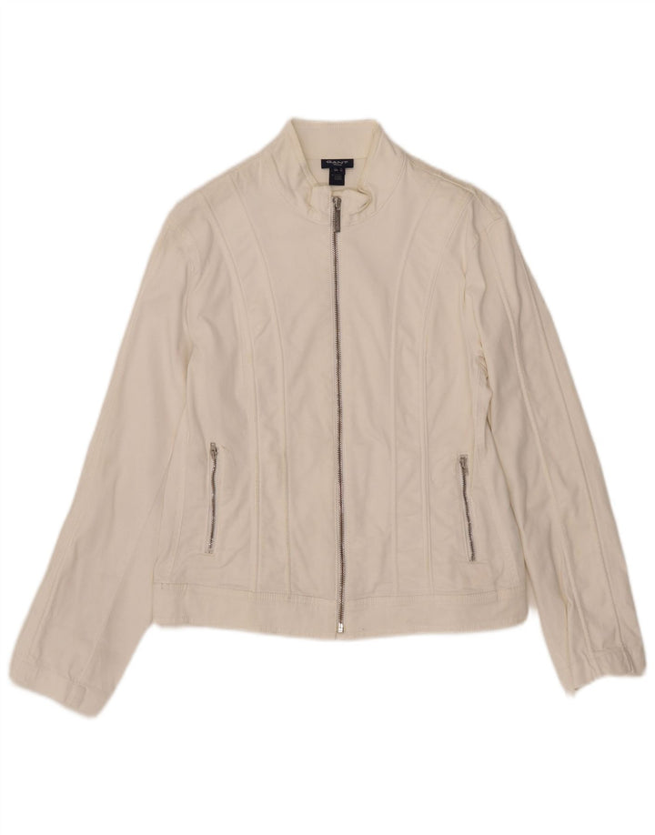 Gant Γυναικείο Bomber Jacket UK 12 μεσαίο λευκό βαμβακερό
