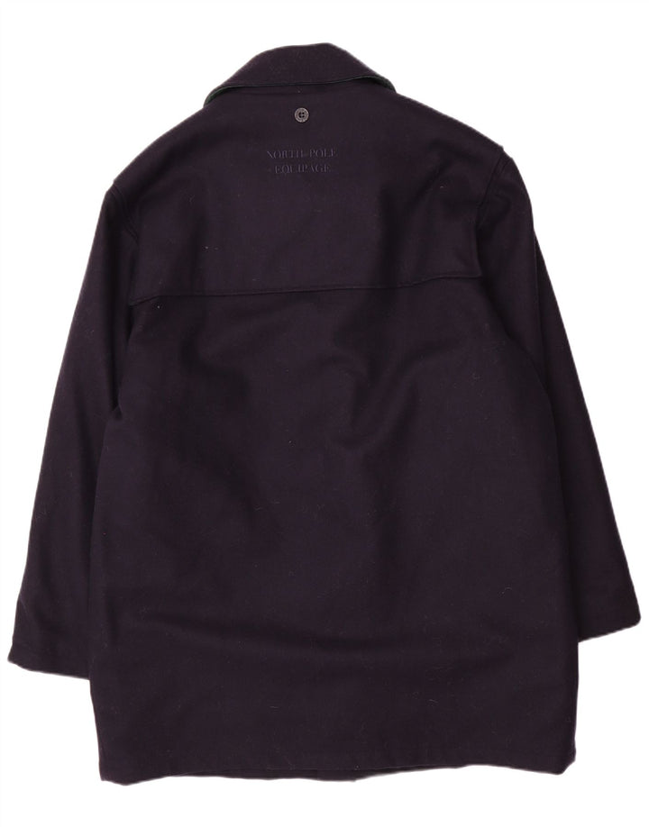 NORTH POLE Ανδρικό παλτό Duffle UK 40 Large Navy Blue Wool