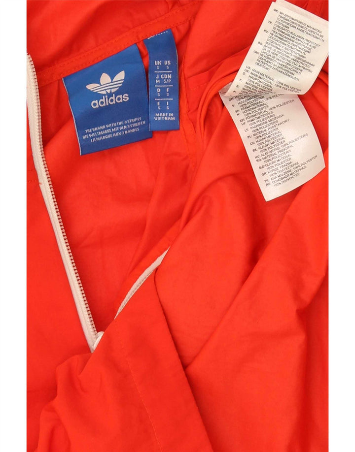 Adidas Ανδρικό μπουφάν βροχής πουλόβερ με κουκούλα UK 36 Small πορτοκαλί πολυεστέρας