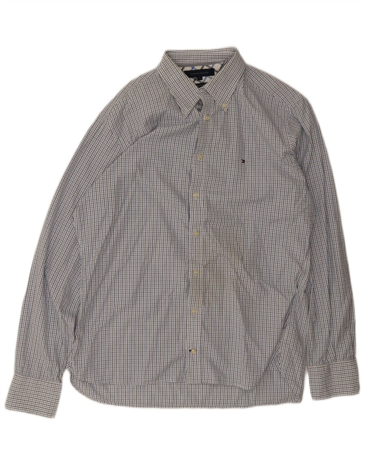 Ανδρικό πουκάμισο Tommy Hilfiger Large Blue Check Cotton