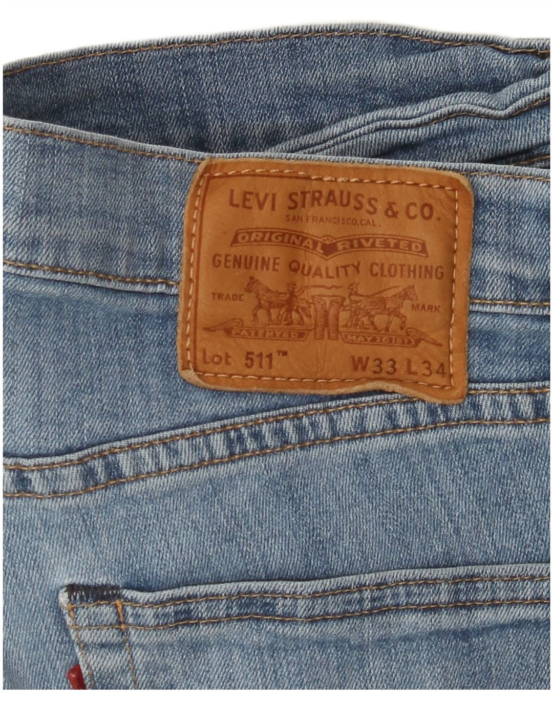LEVI'S Ανδρικό 511 Slim Jeans W33 L34 Μπλε Βαμβακερό