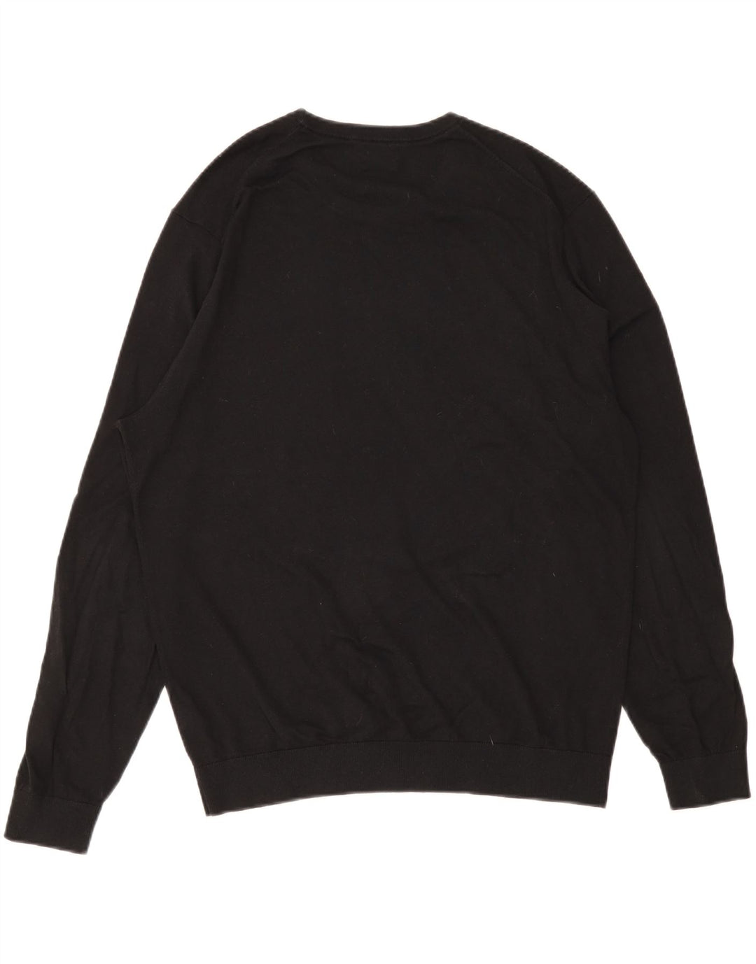 Ανδρικό πουλόβερ Massimo Dutti Crew Neck Jumper 2XL Μαύρο βαμβακερό