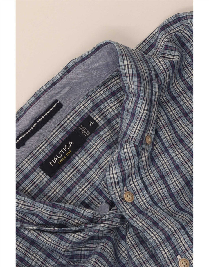 Ανδρικό πουκάμισο Nautica XL Blue Check Cotton