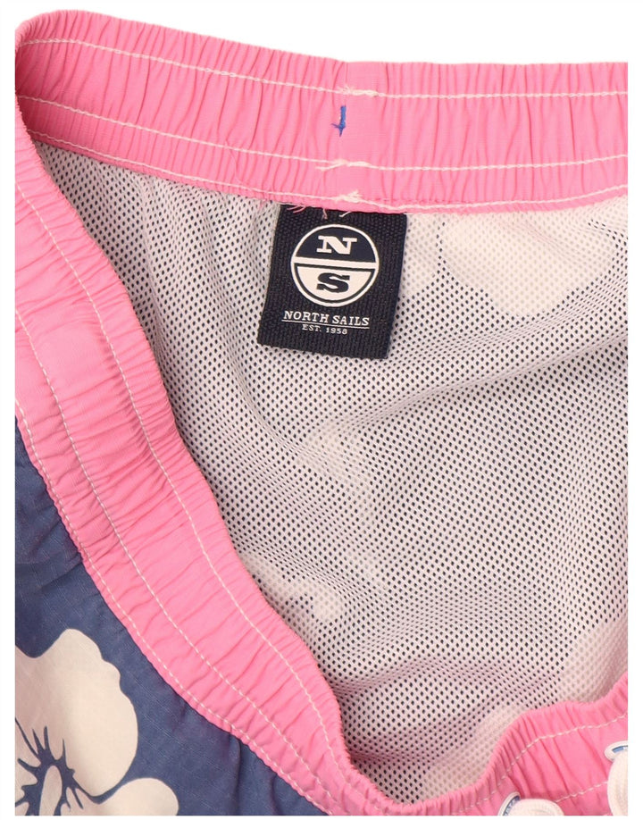 North Sails γυναικείο σορτς κολύμβησης UK 14 Medium Blue Floral Polyamide