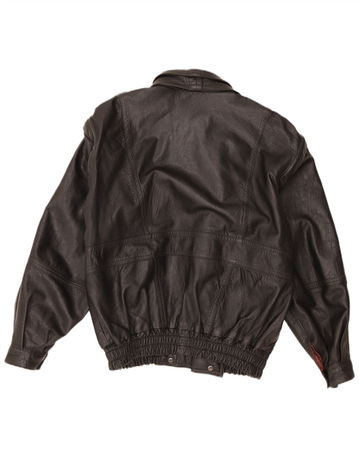 Vintage Ανδρικό Δερμάτινο Μπουφάν UK 36 Small Black