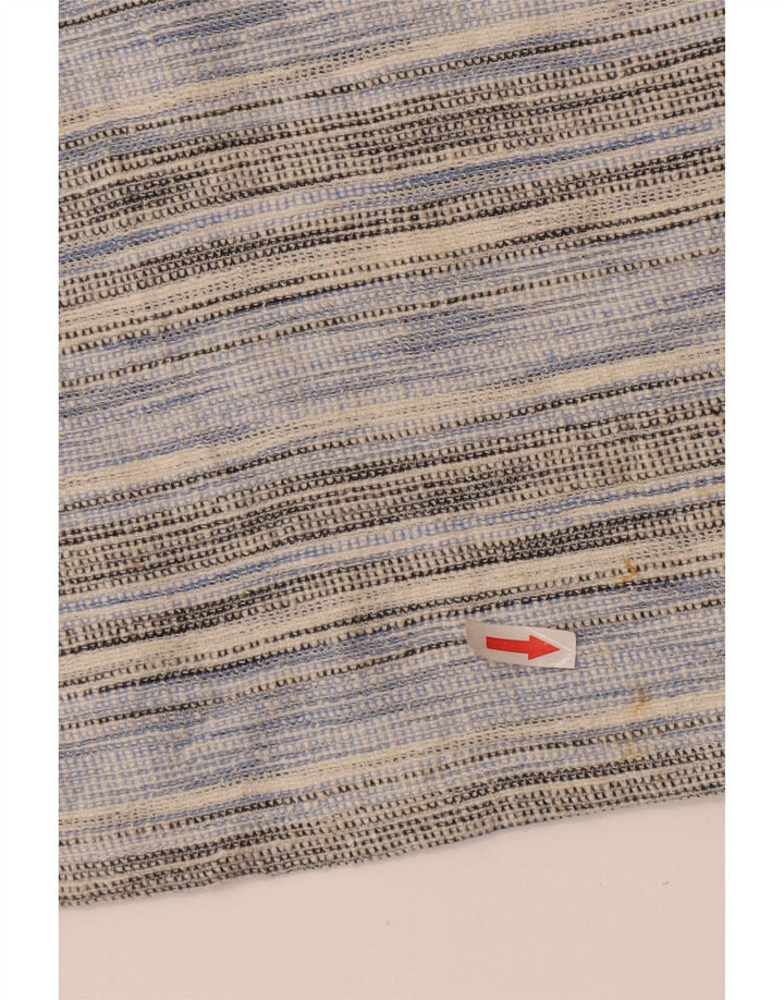 Γυναικείο τοπ Oasis μακρυμάνικο UK 10 Small Blue ριγέ βαμβακερό