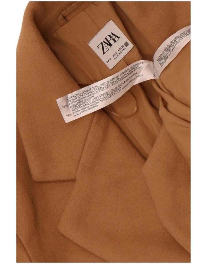 Zara Γυναικείο Πανωφόρι UK 10 Small Beige Polyester