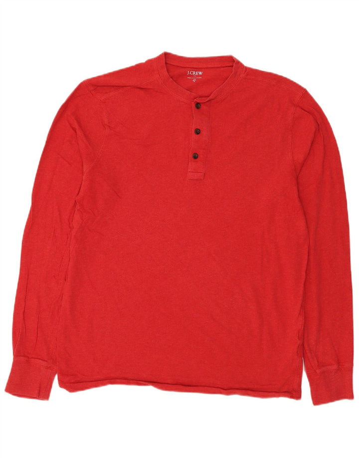 J. CREW Ανδρικό τοπ μακρυμάνικο μεγάλο κόκκινο βαμβακερό