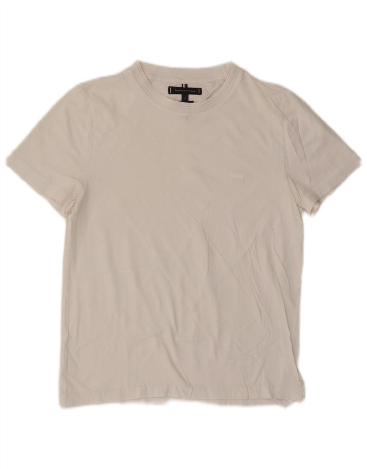 TOMMY HILFIGER Γυναικείο T-Shirt Top UK 10 Small White βαμβακερό