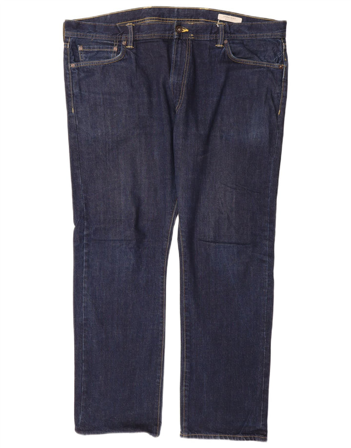 Ανδρικό τζιν ίσιο Marks & Spencer W42 L31 Navy Blue Cotton