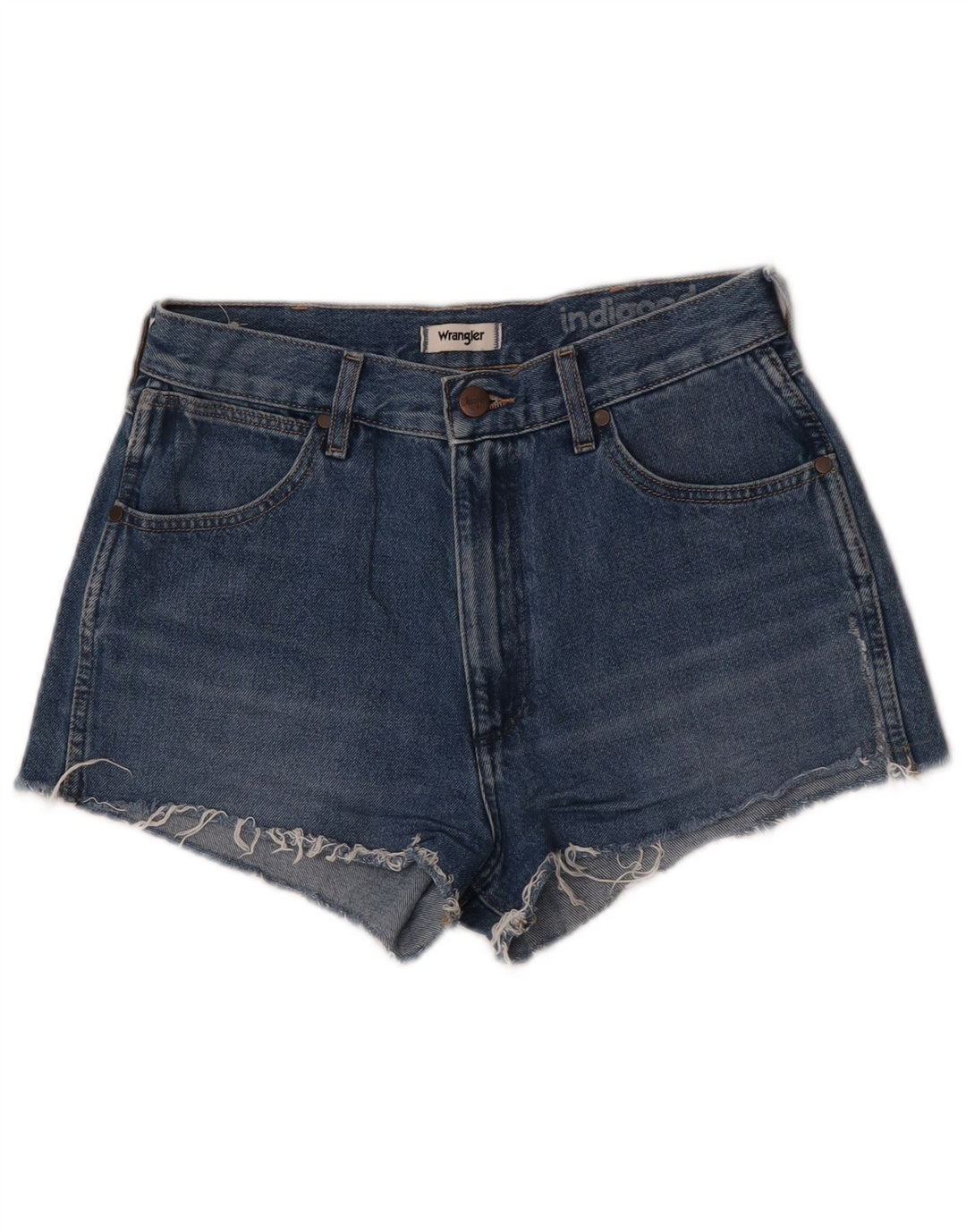 Wrangler Γυναικείο Indigo τζιν σορτς W27 Μικρό μπλε βαμβακερό