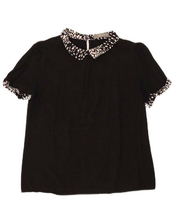 Γυναικεία μπλούζα Oasis Top UK 12 Medium Black Animal Print