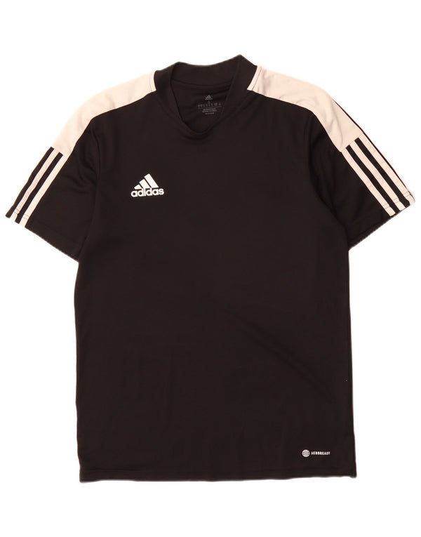 Adidas Ανδρικό T-Shirt Aeroready Top Small Black Colourblock Πολυεστέρας Sports