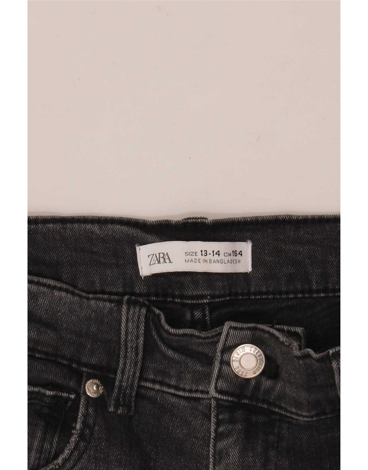 Zara Girls Flared Jeans 13-14 Years W26 L29 Grey