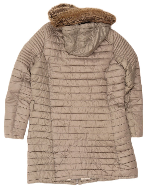 Barbour Γυναικείο παλτό με κουκούλα UK 14 Large Grey Polyester