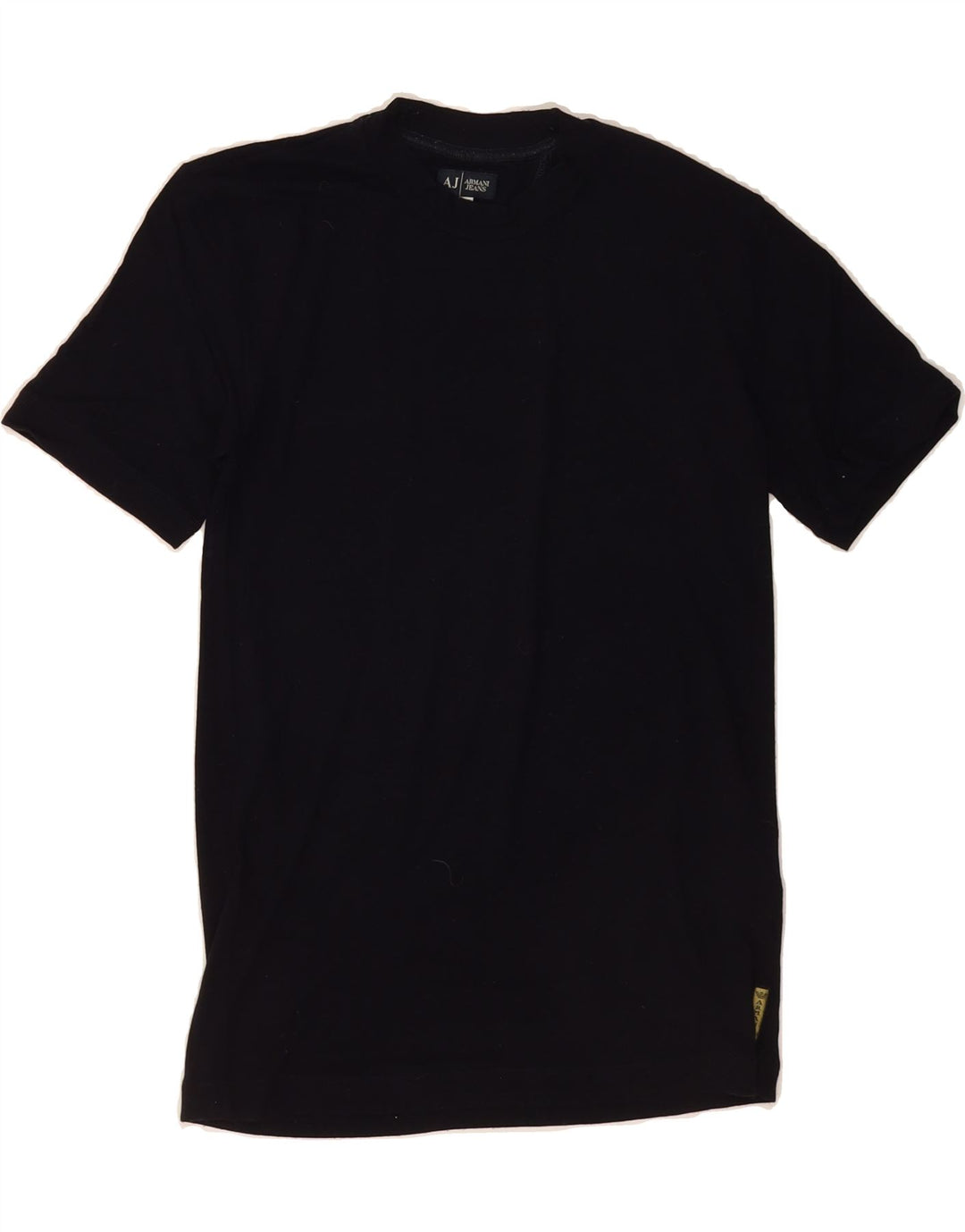 ARMANI JEANS Womens T-Shirt Top UK 12 Medium Black Viscose Vintage Armani Jeans and Second-Hand Armani Jeans from Messina Hembry 
