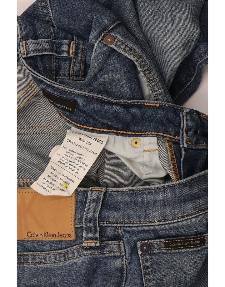Γυναικείο τζιν ίσιο Calvin Klein W30 L34 Μπλε βαμβακερό