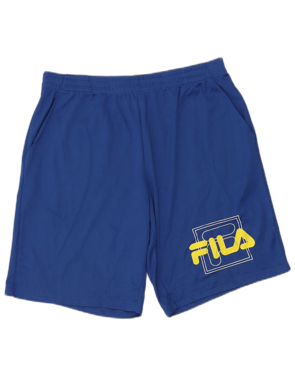 FILA Mens Graphic Sport Shorts Large  Blue Polyester