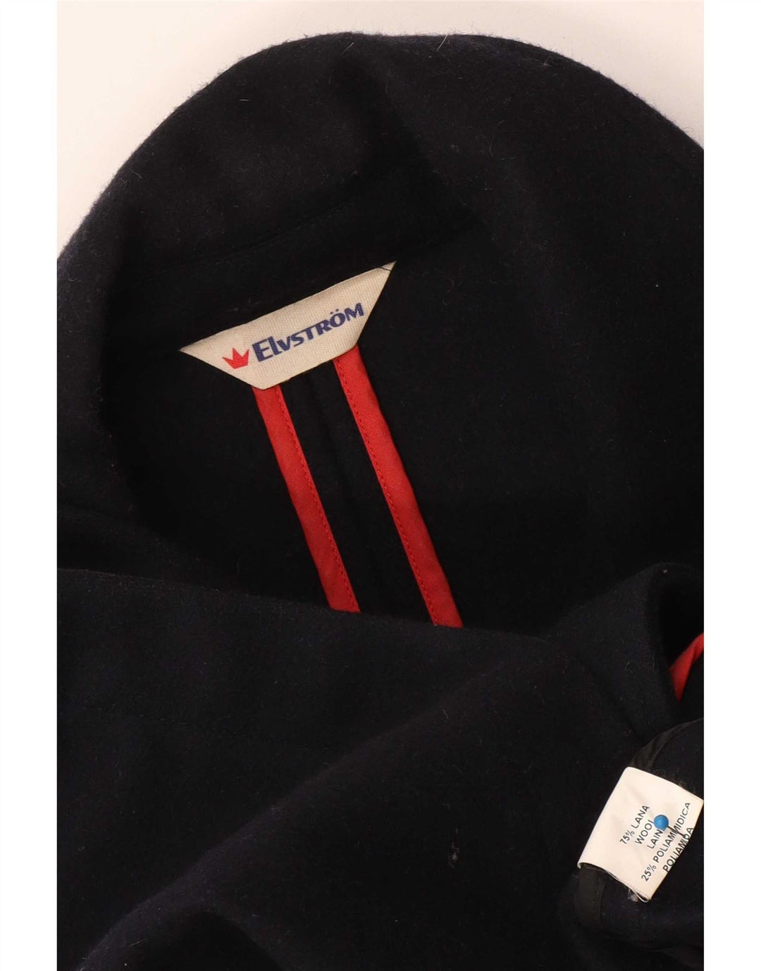 Ανδρικό παλτό μπιζελιού Elvstrom UK 42 XL Navy Blue Wool