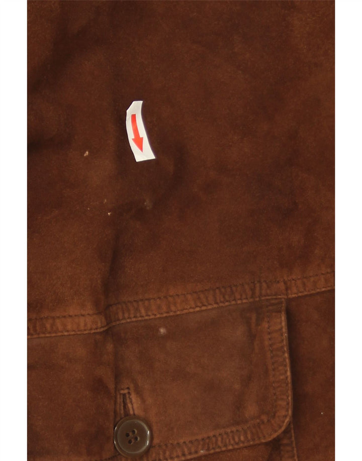 Ανδρικό Suede Bomber Jacket Conbipel IT 48 Δερμάτινο μεσαίο καφέ