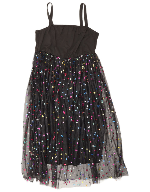 Shein γυναικείο αμάνικο φόρεμα Empire UK 20 2XL μαύρες φλύκταινες