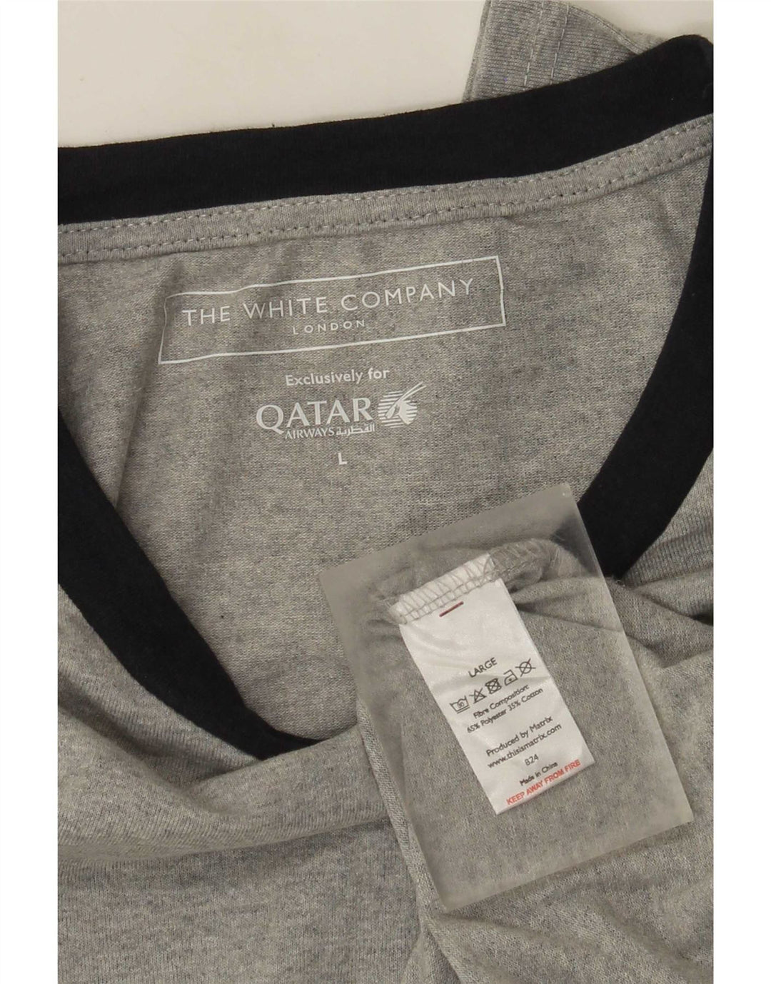 Ανδρικό μπλουζάκι White Company με μεγάλο μακρυμάνικο γκρι πολυεστέρα