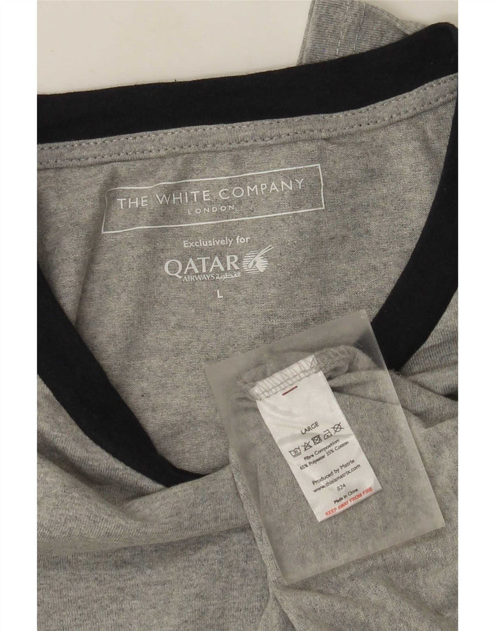 Ανδρικό μπλουζάκι White Company με μεγάλο μακρυμάνικο γκρι πολυεστέρα