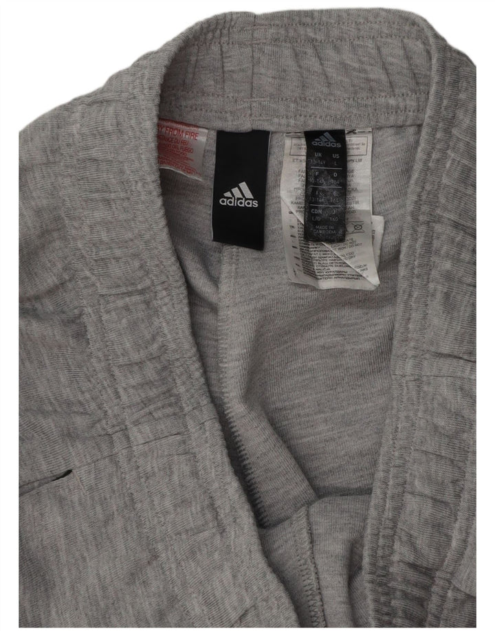 ADIDAS Boys Graphic Tracksuit Παντελόνια Joggers 13-14 Years Grey Polyester
