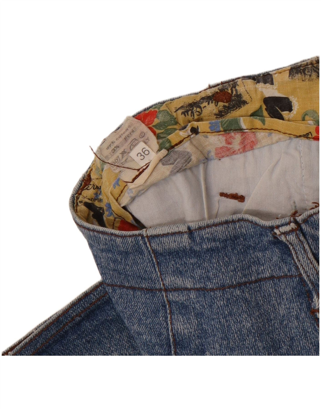 Γυναικεία Τζιν Φούστα με φερμουάρ IT 44 Medium W30 Μπλε Βαμβακερή