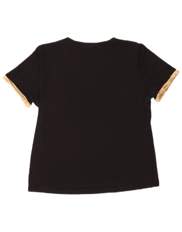 ALVIERO MARTINI Γυναικείο T-Shirt Top IT 48 XL Μαύρο βαμβακερό