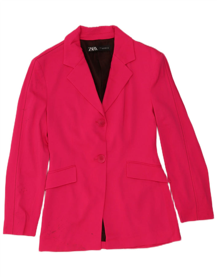 Zara Γυναικείο μπουφάν blazer UK 12 μεσαίου ροζ βισκόζης