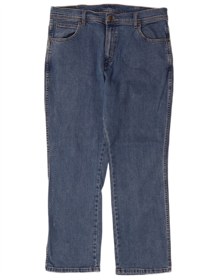 Ανδρικό τζιν WRANGLER ίσιο W36 L30 Μπλε βαμβακερό