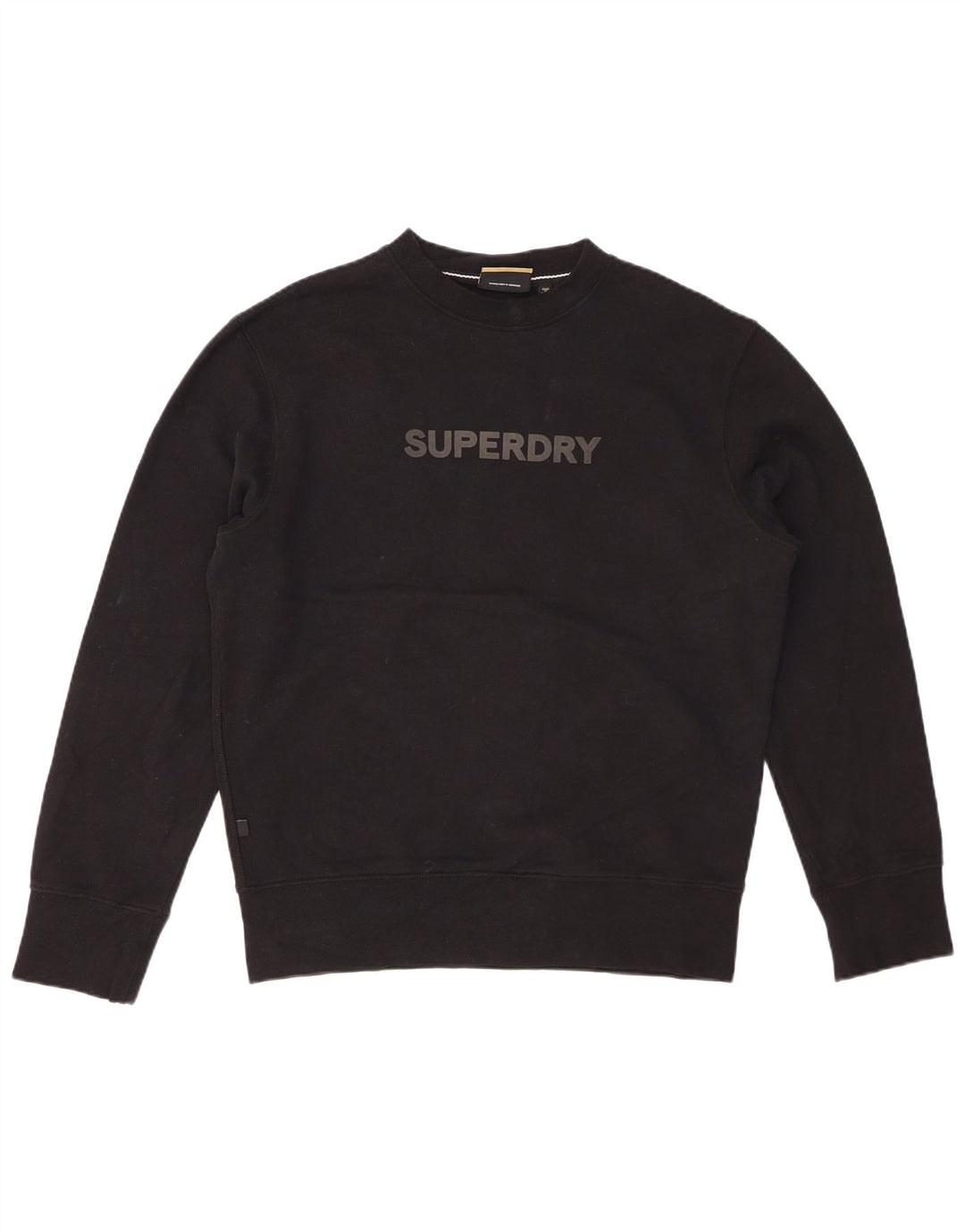 Ανδρικό γραφικό φούτερ SUPERDRY Jumper Μικρό μαύρο βαμβακερό