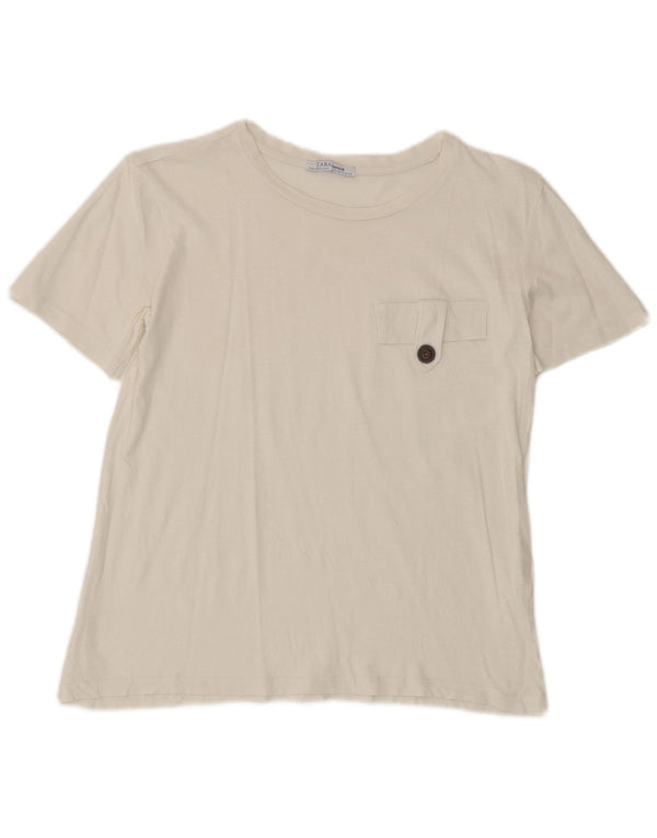 Zara Γυναικείο T-Shirt Top UK 10 Small White