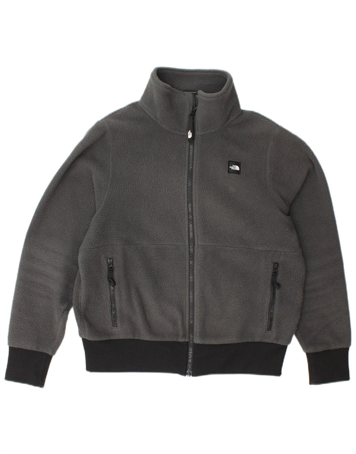 The North Face Γυναικείο Fleece Jacket UK 14 Medium Grey Colourblock