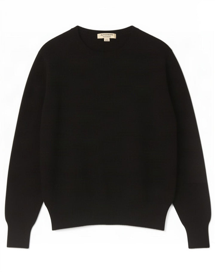 Marks & Spencer Γυναικείο πουλόβερ με λαιμόκοψη UK 12 Medium Black