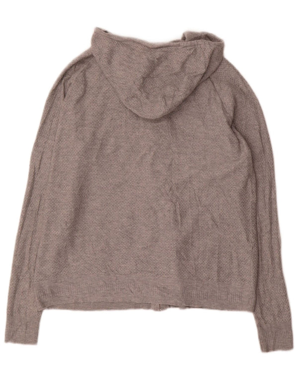 Γυναικεία ζακέτα με κουκούλα Marks & Spencer UK 10 Small Grey Viscose