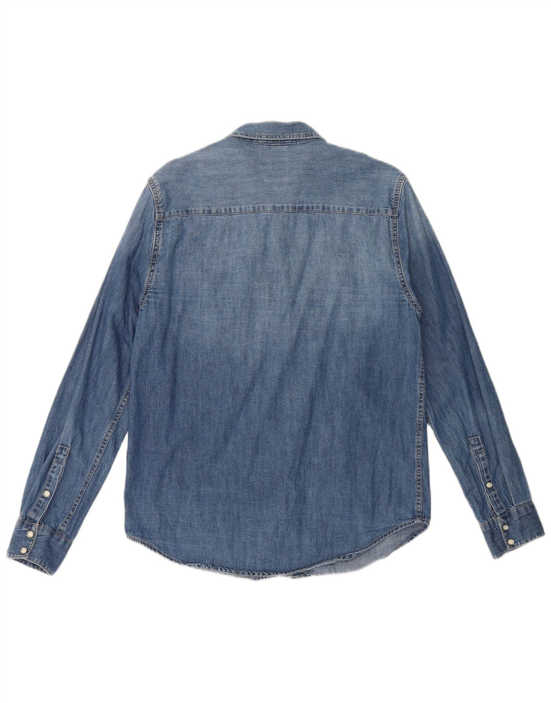 Ανδρικό τζιν πουκάμισο Zara Relaxed Fit, μεσαίο μπλε βαμβακερό