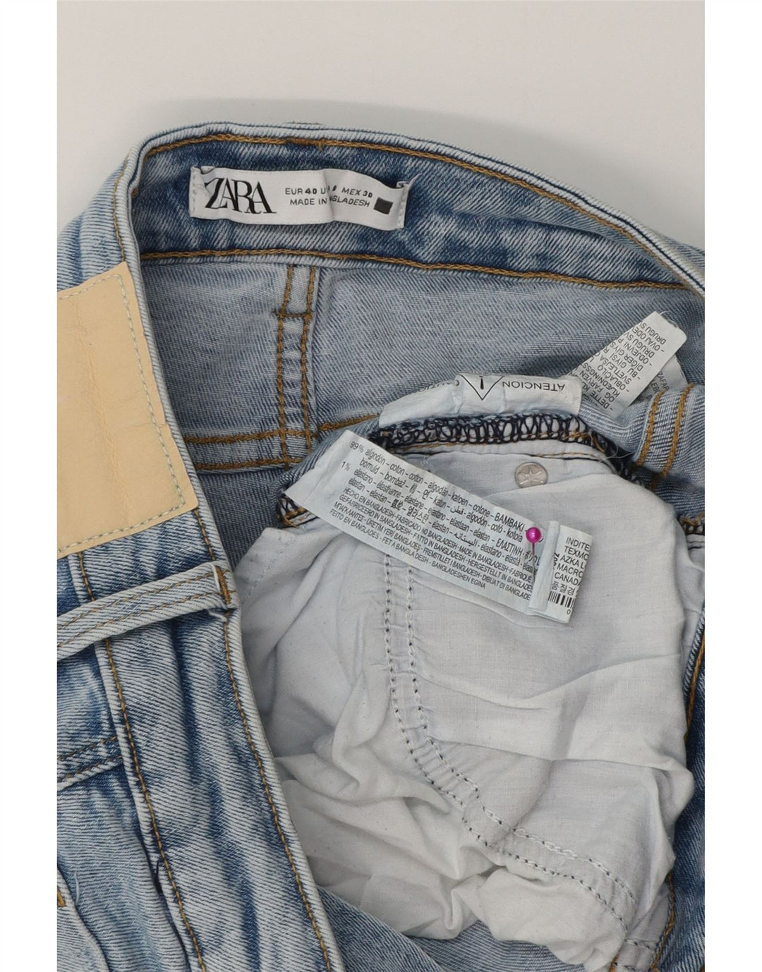 ZARA Γυναικεία Crop Bootcut Jeans EU 40 Medium W30 L25 Blue Cotton